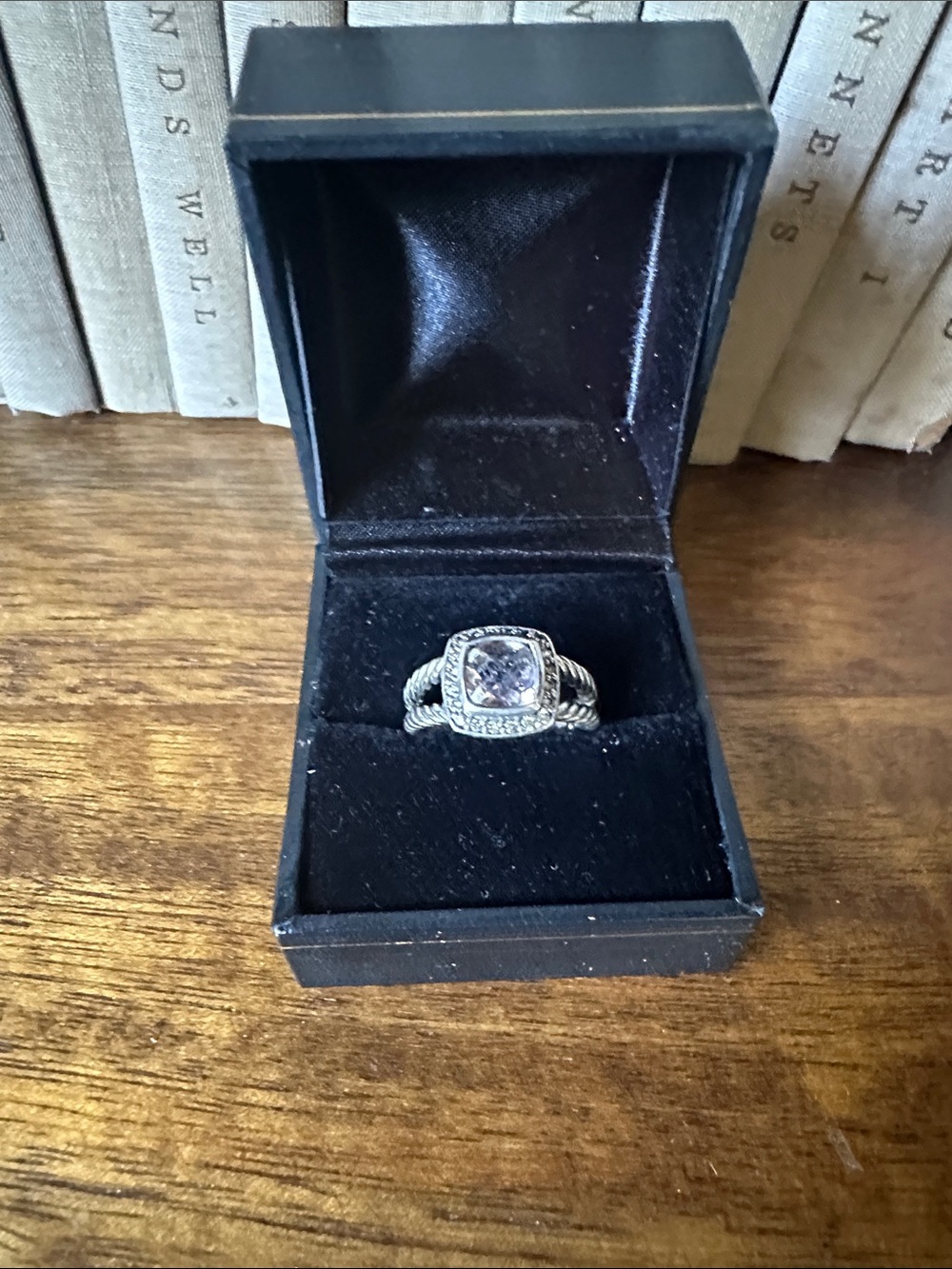 DAVID YURMAN MORGANITE&DIAMOND PETITE ALBION RING